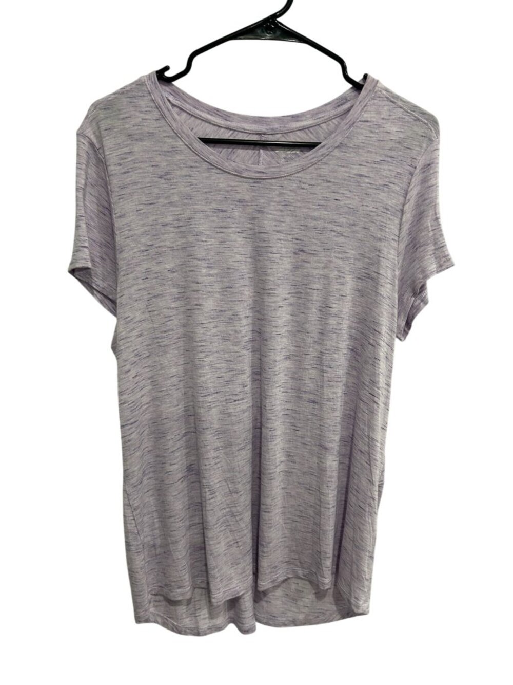 Avia Purple Heathered Short Sleeve Tunic Top Size Large Techwear Minimalist